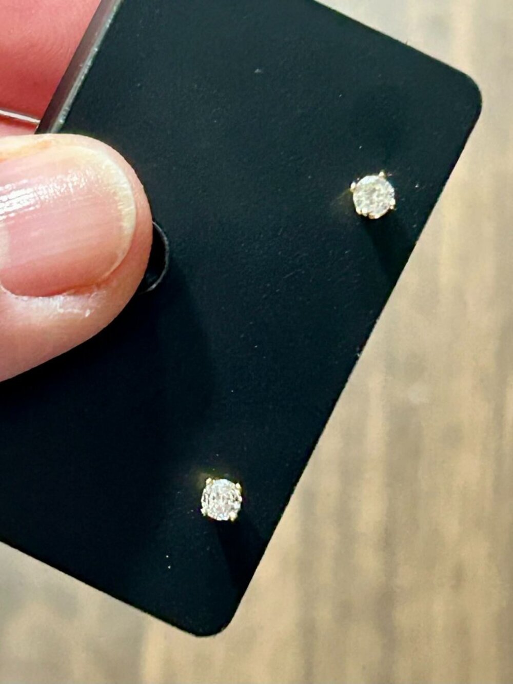 14kt Yellow Gold 3mm Diamond Stud Earrings 4 Prong